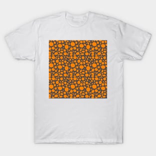 Orange dots on inkwell grey T-Shirt